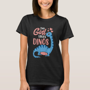 Camiseta Niños Dinosaurios Cute Dino Niños A Este Chica Le 
