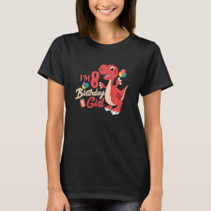 Camiseta Niños Dinosaurios Cute Dino Soy el Chica de cumple