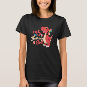 Camiseta Niños Dinosaurios Cute Dino Soy el Chica de cumple