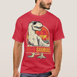 Camiseta Niños Dinosaurios de 5 años Cumpleaños 5 T Rex Din