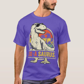 Camiseta Niños Dinosaurios de 6 años Cumpleaños 6 T Rex Din