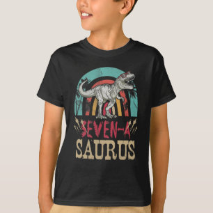 Camiseta Niños Dinosaurios de 7 años Cumpleaños 7º T Re