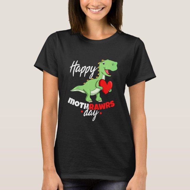 Camiseta Niños Dinosaurios mami feliz día de la madre desde (Anverso)