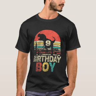 Camiseta Niños Dinosaurios Noveno Cumpleaños Niños De 9 Año