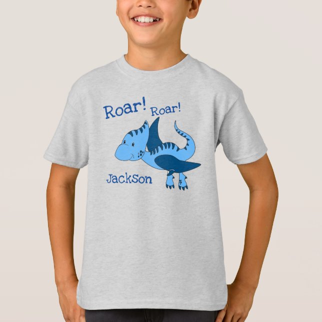Camiseta Niños dinosaurios personalizados (Anverso)