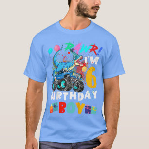 Camiseta Niños Dinosaurios T Rex Monster Camión 6 Años 6B