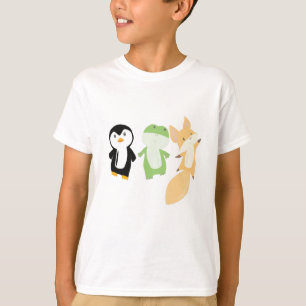 Camiseta Niños divertidos animales de la Rana de Pingüino F