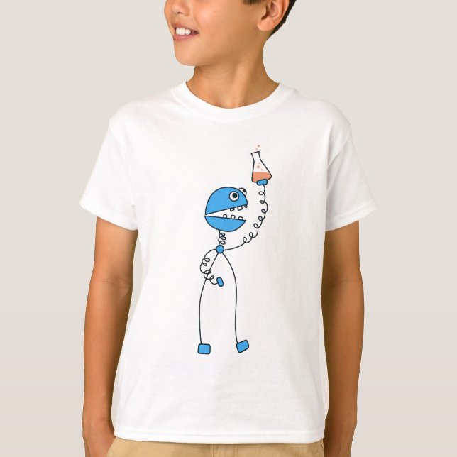 Camiseta Niños divertidos de la química del robot del (Anverso)