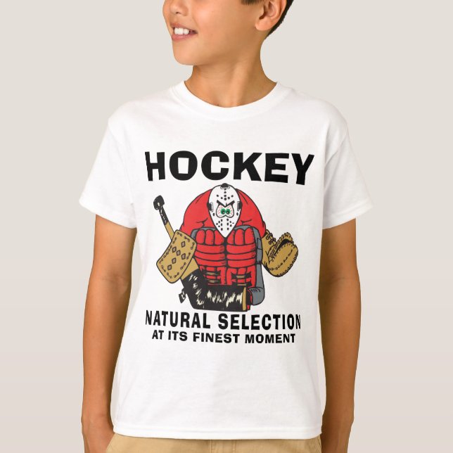 Camiseta Niños divertidos del portero del hockey (Anverso)