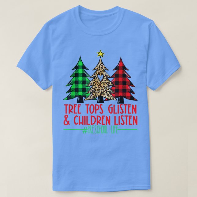 Camiseta Niños divertidos escuchan Graciosa Vida Preescolar (Diseño del anverso)