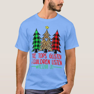 Camiseta Niños divertidos escuchan Graciosa Vida Preescolar