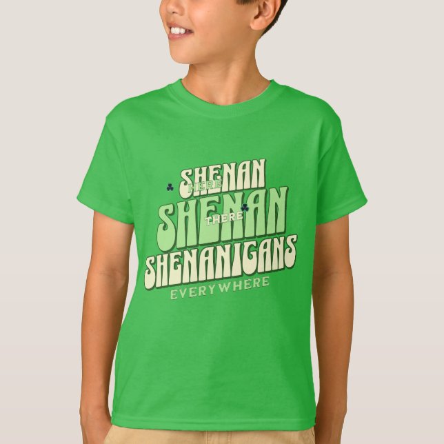 Camiseta Niños divertidos irlandeses Shenanigan en el Día d (Anverso)