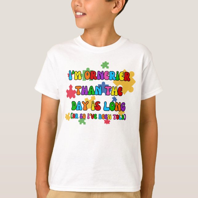 Camiseta Niños divertidos Jigsaw Puzzle Tee (Anverso)