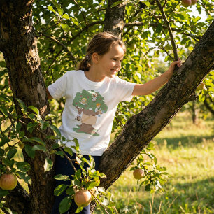 Camiseta Niños divertidos jugando en el árbol de Apple