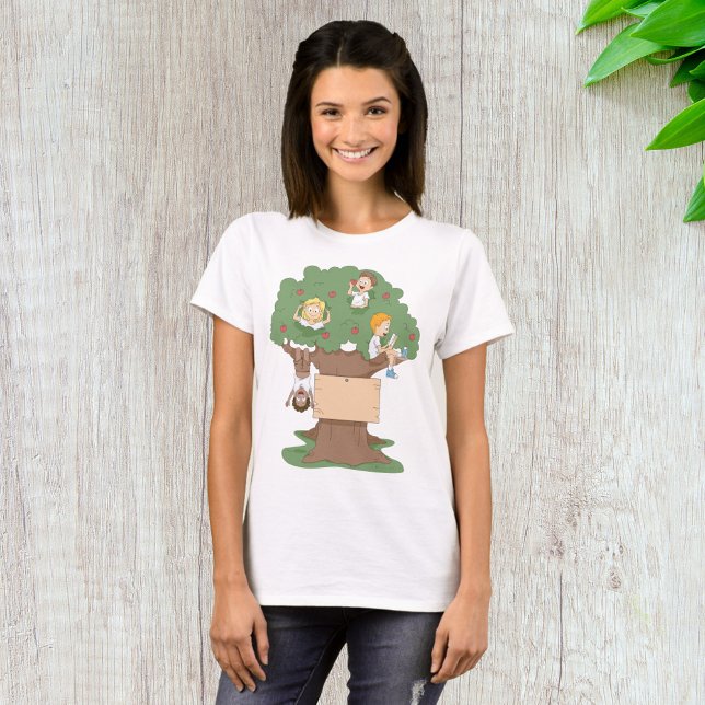 Camiseta Niños divertidos jugando en el árbol de Apple (Subido por el creador)
