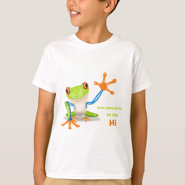 Camiseta Niños divertidos observados rojo del ilustracion (Anverso)