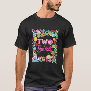 Camiseta Niños Dos Dulces Chicas De Envases De Cumpleaños D