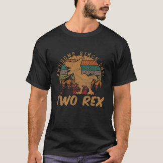 Camiseta Niños Dos Rex Dos Regalos De Cumpleaños Segundo Di