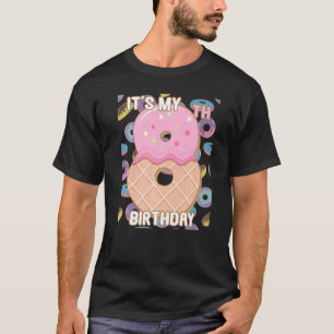 Camiseta Niños dulces donut es mi octavo cumpleaños 8 años