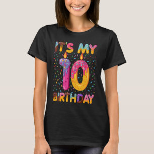 Camiseta Niños dulces, no, es mi décimo cumpleaños, hace 10