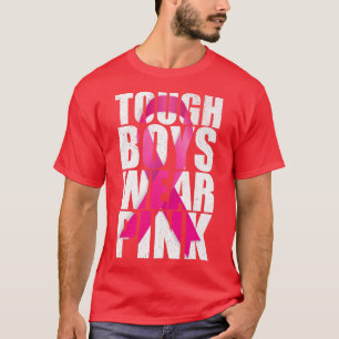 Camiseta Niños duros llevan cinta rosa Cáncer de mama rosa 