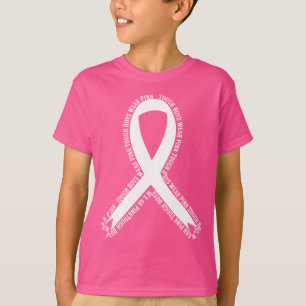 Camiseta Niños duros usan conciencia rosada sobre el cáncer