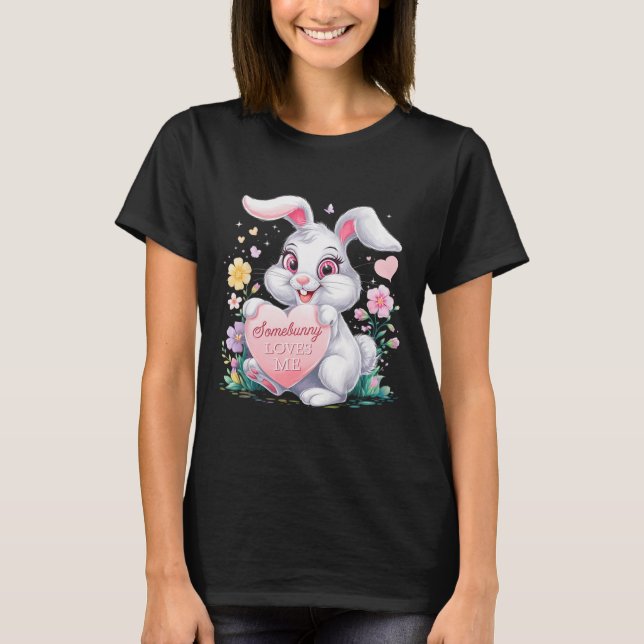 Camiseta Niños Easter Bunny Rabbit Pastel Diseño Springtime (Anverso)