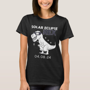 Camiseta Niños Eclipse solar T Rex 04.08.2024 Dino Diversió