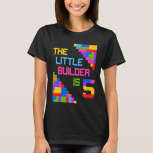 Camiseta Niños Edificios De 5 Años Bloques De Cumpleaños Ni