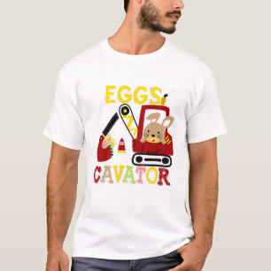 Camiseta Niños Eggscavator Feliz Pascua Graciosa Excavador