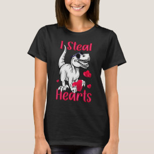 Camiseta Niños el día de San Valentín Curiosos Dinosaurios