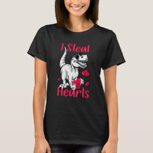 Camiseta Niños el día de San Valentín Curiosos Dinosaurios