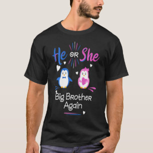 Camiseta Niños, Él O Ella Gran Hermano, De Nuevo, Pingüino 