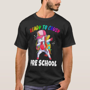 Camiseta Niños El Primer Día De Los Chicas De Unicornio Pre