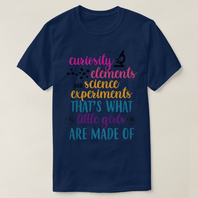 Camiseta Niños Elementos de curiosidad y experimentos cient (Diseño del anverso)