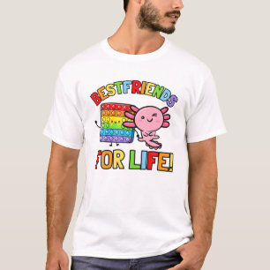Camiseta Niños Empujan Por Pop It Fidget Toy Kawaii Axolot