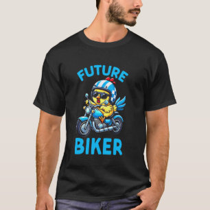 Camiseta Niños en bicicleta motocicleta montando pollito ni