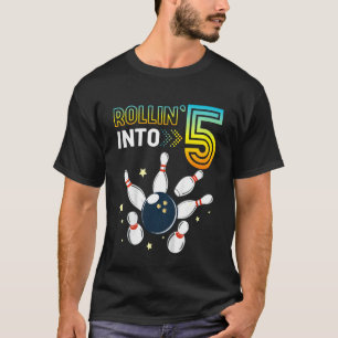 Camiseta Niños en boliche de cumpleaños de 5 años B