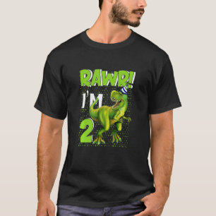 Camiseta Niños en bruto Tengo 2 años Dinosaurio
