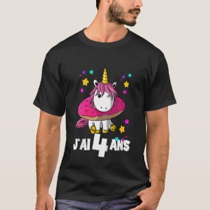 Camiseta Niños en cuarto cumpleaños, ya tengo 4 años donand
