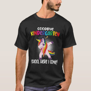 Camiseta Niños en edad escolar Unicorn Adiós Kindergarten 1