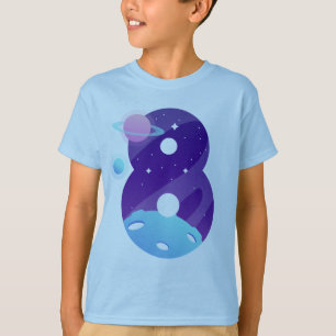 Camiseta Niños en el espacio exterior Niño de 8 años Nochev