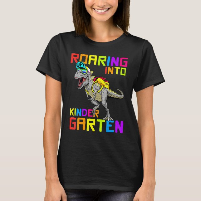 Camiseta Niños en el jardín infantil Dinosaur T-Rex (Anverso)