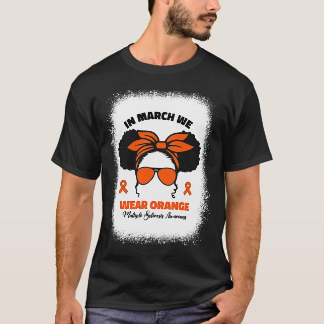 Camiseta Niños En Marzo Usamos Naranja Ms Esclerosis Múltip (Anverso)