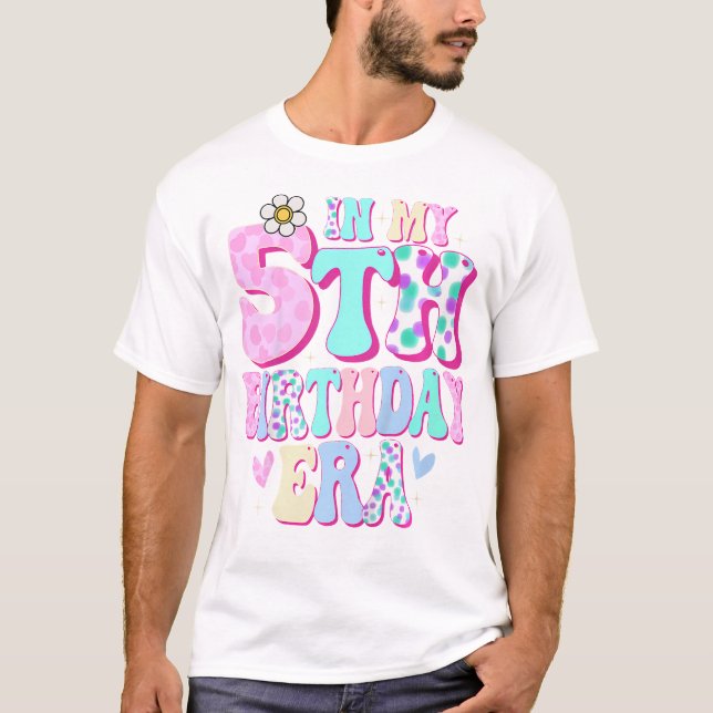 Camiseta Niños En Mi Era De 5 Años Regalos Chicas Cinco Día (Anverso)