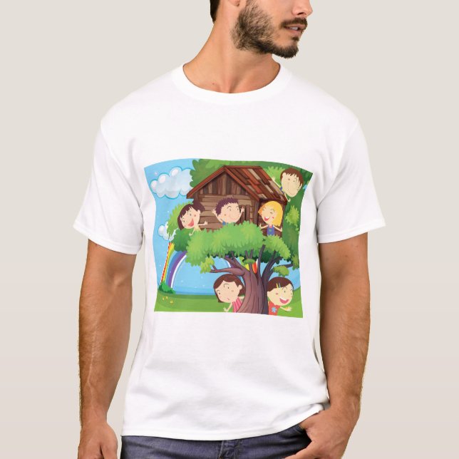 Camiseta Niños En Un Almacén (Anverso)