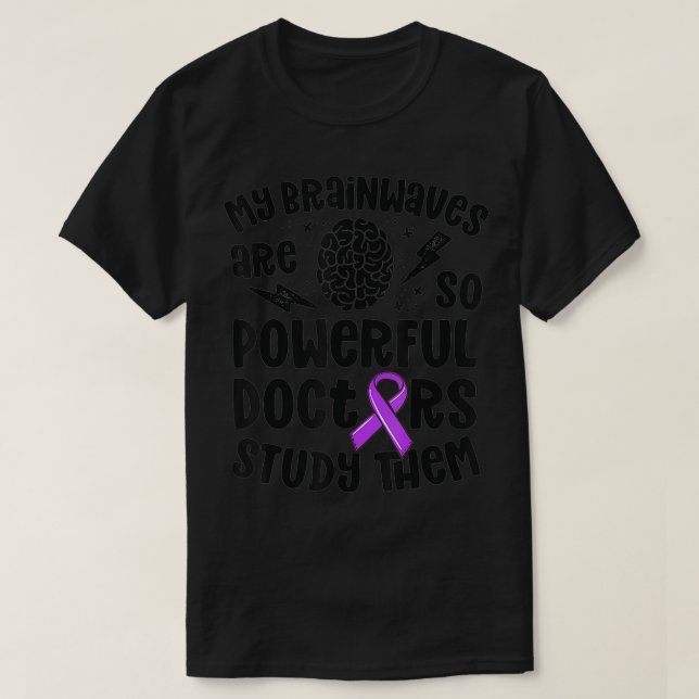 Camiseta Niños Epilepsia Sensibilización Poderosa Brainwave (Diseño del anverso)