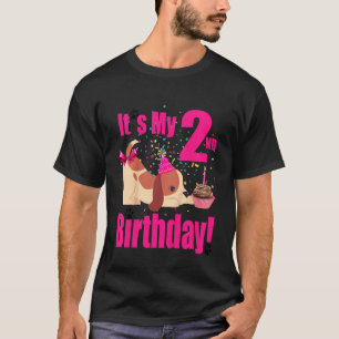 Camiseta Niños es el tema de mi segundo cumpleaños, perro d