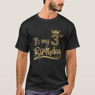 Camiseta Niños: Es mi Chica de tercer cumpleaños, 3 años