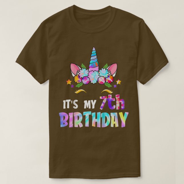 Camiseta Niños es mi Chica unicornio de 7 años  (Diseño del anverso)